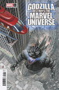 Godzilla Destroys The Marvel Universe #1 E.J. Su Fan Favorite Variant